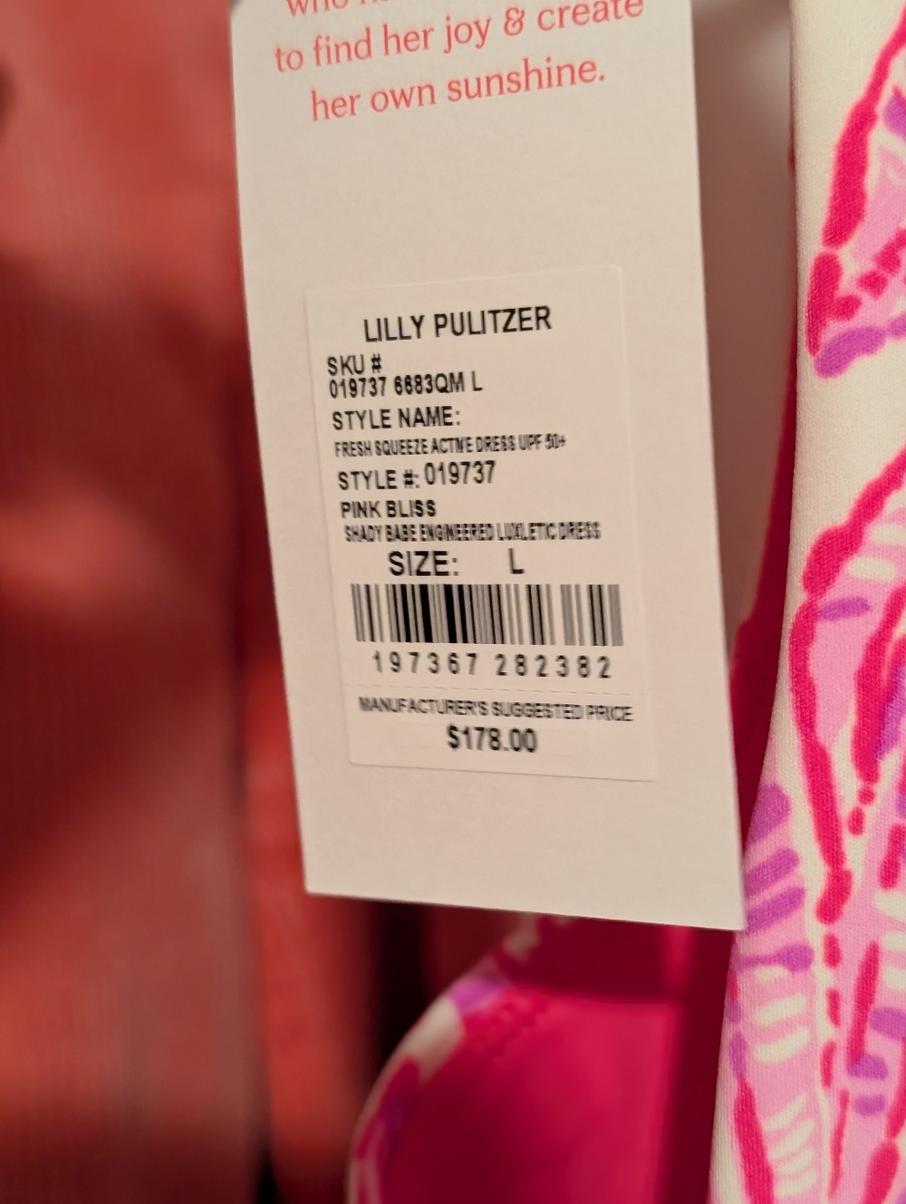 NWT L Shady Babe Fresh Squeezed Active Dress - Picture 6 of 7